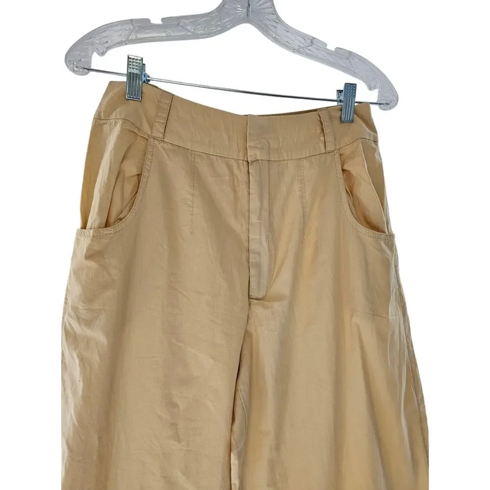 Free People Menorca Cropped Solid Poplin Pants